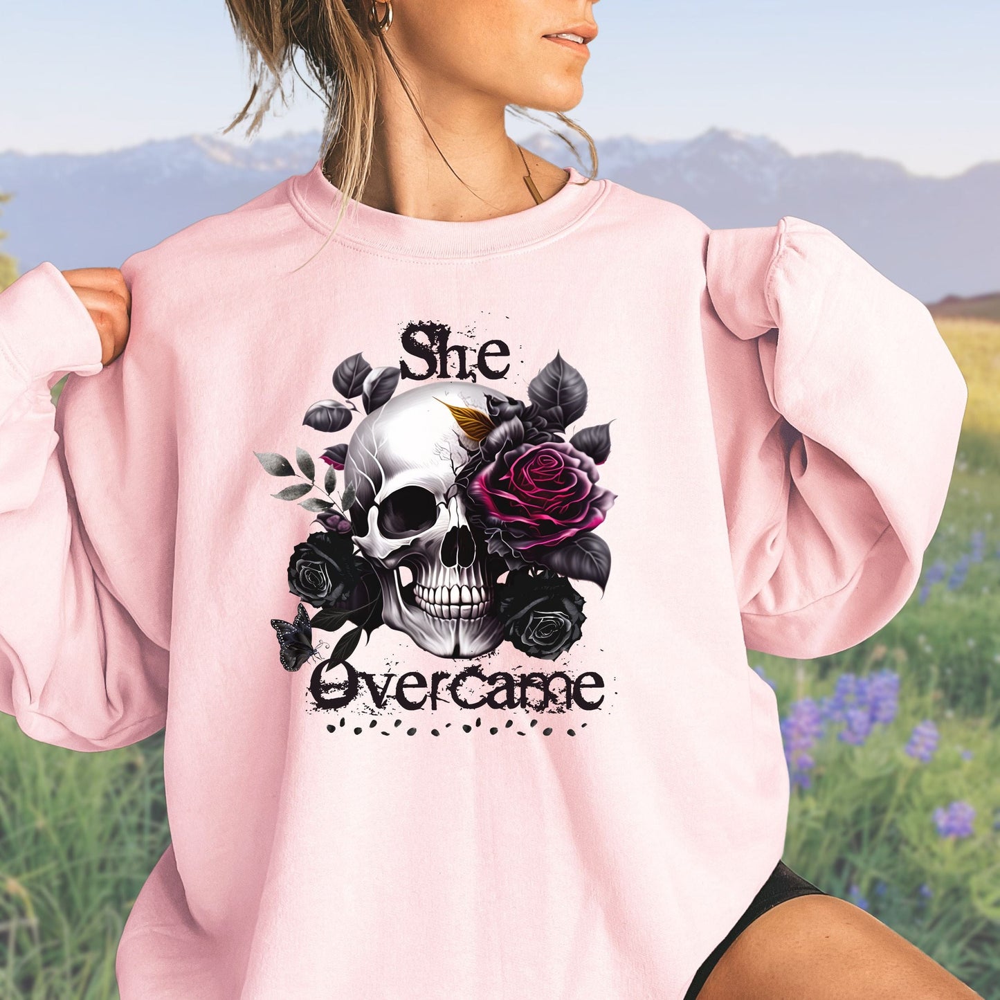 She Overcame, Softstyle Sweatshirt