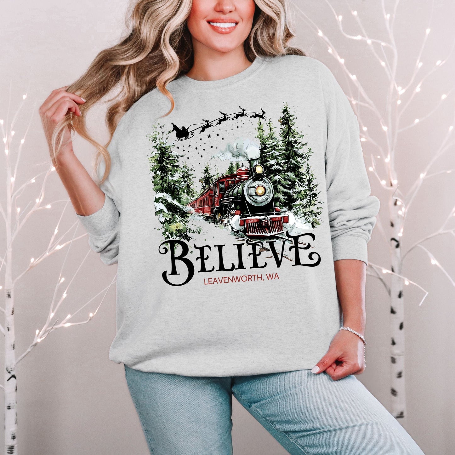 Leavenworth, Washington Christmas Softstyle Sweatshirt