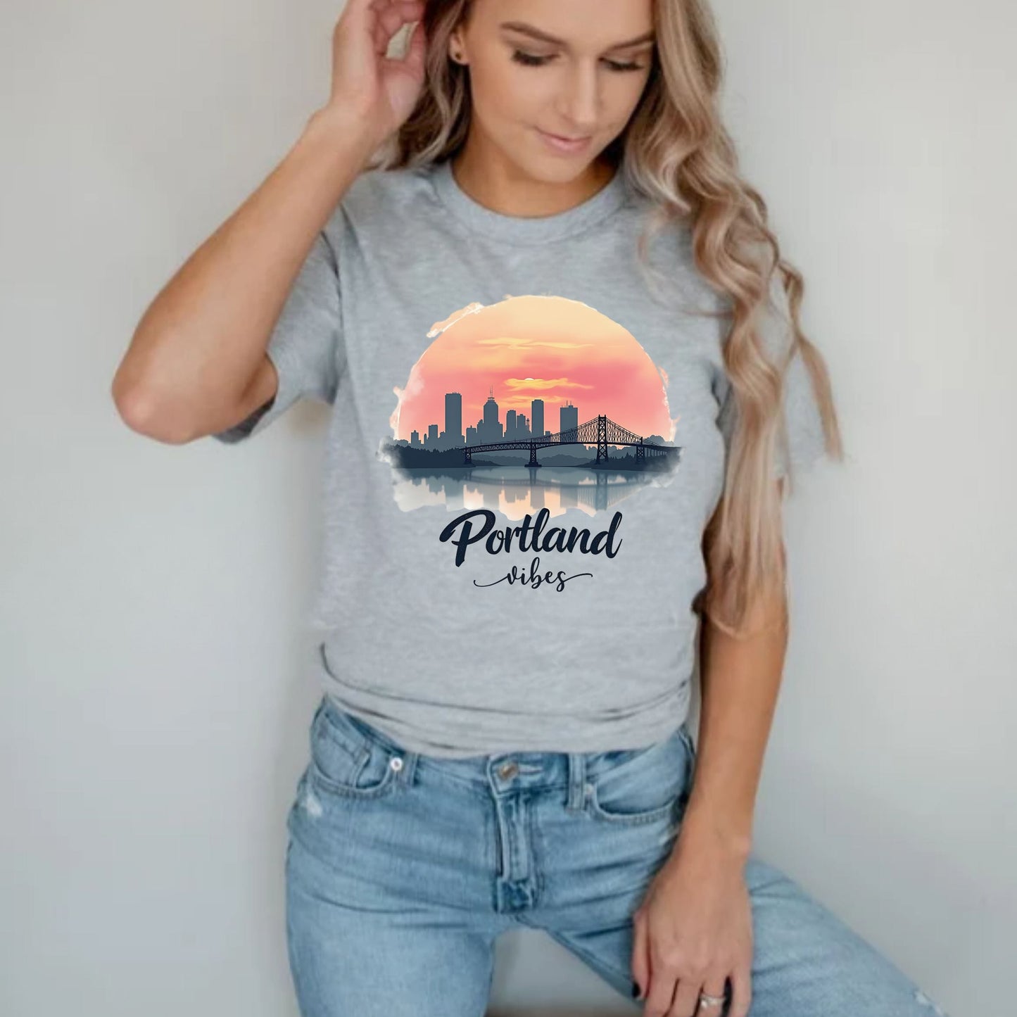 Portland Vibes Sunset Tee | Oregon Retro Graphic T-Shirt