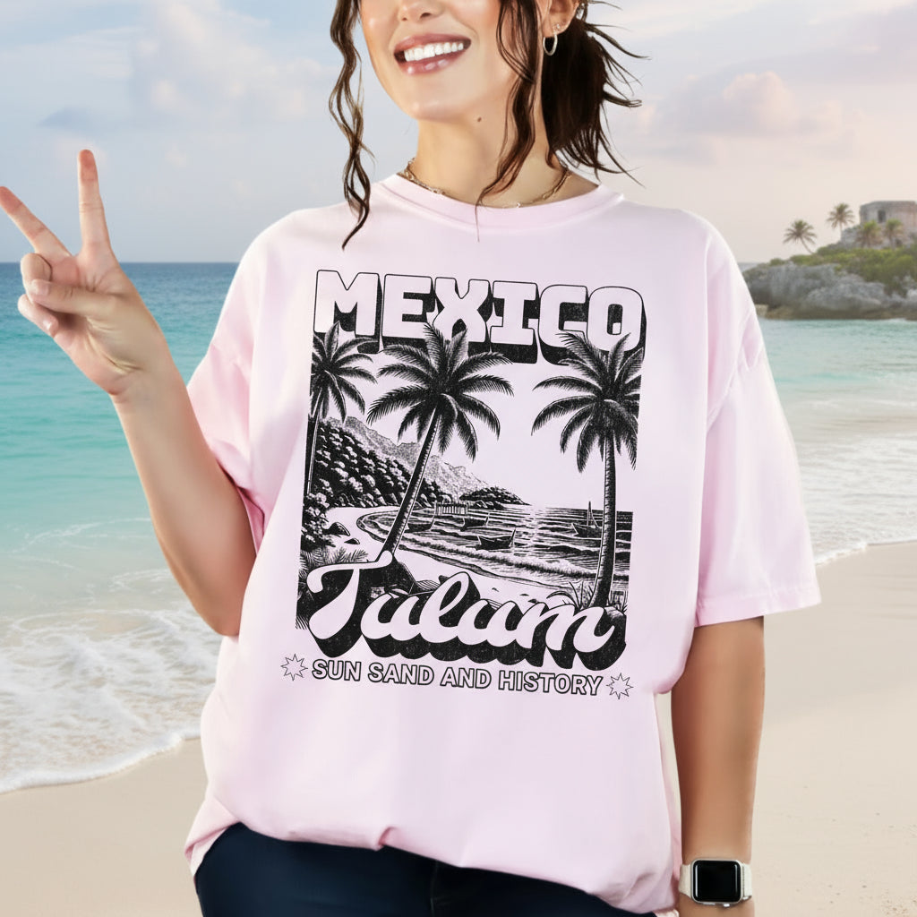 Tulum Mexico, Vintage Style Tee