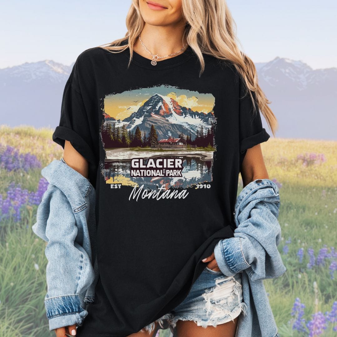 Glacier, Montana NP Vintage Style Tee