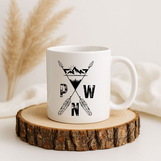 PNW Mountain Arrows - 11oz Ceramic Mug