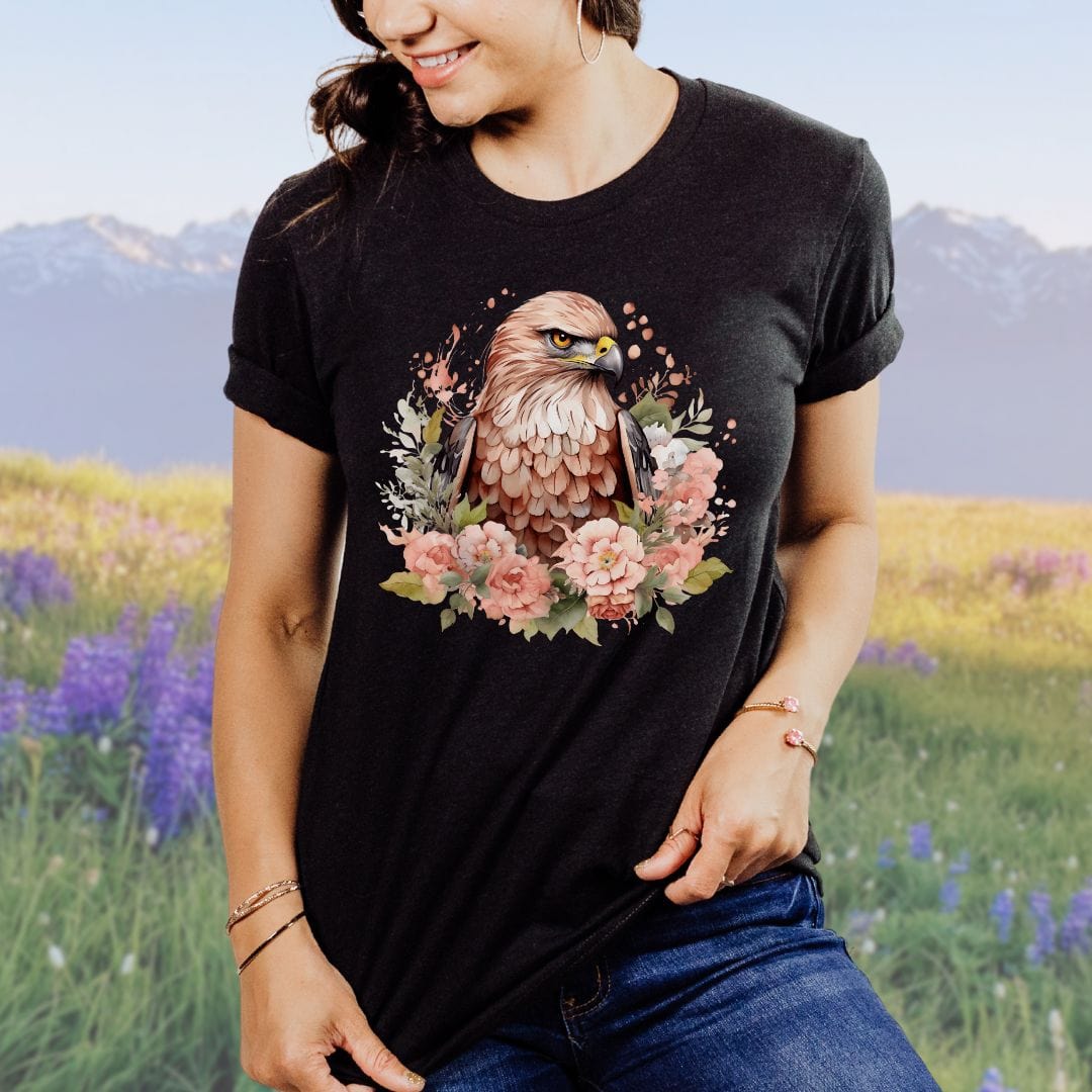 Pink Floral Hawk, Softsyle Tee