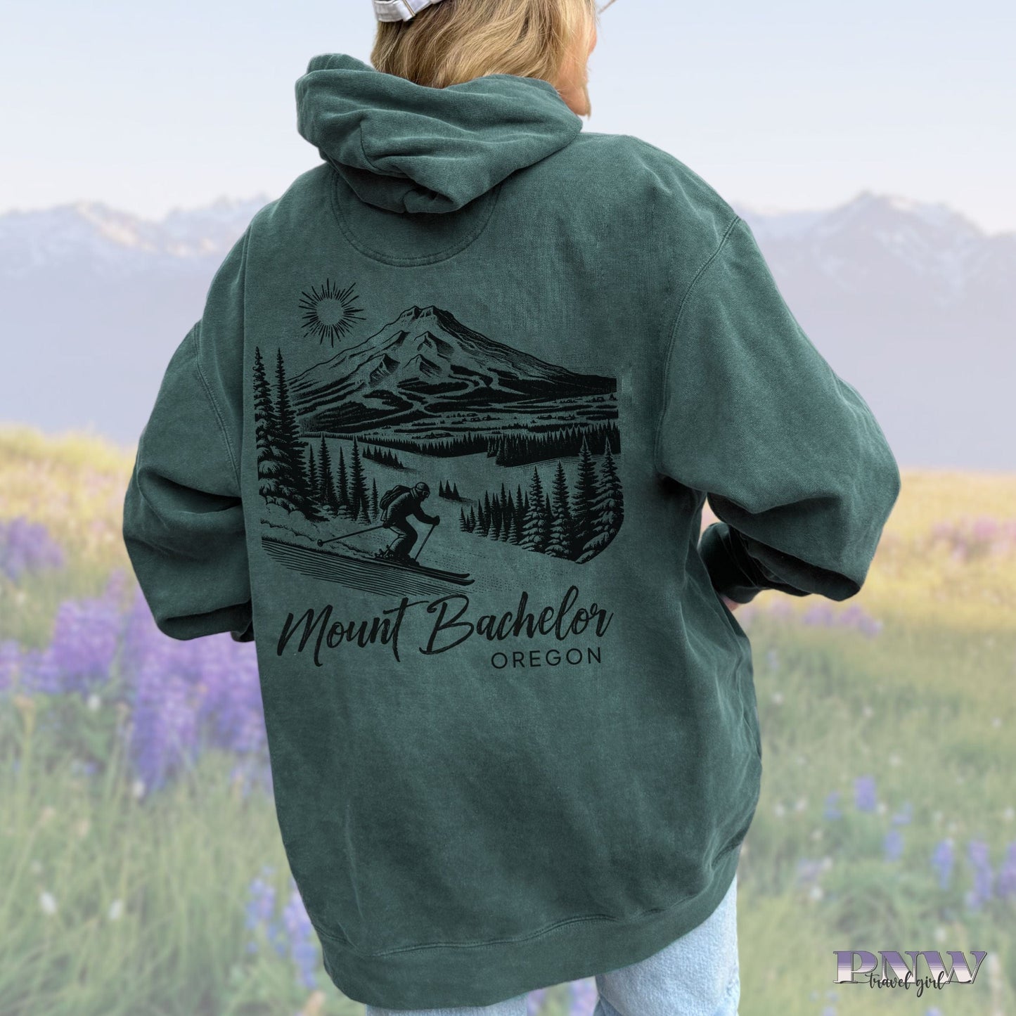 Mount Bachelor, Oregon - Vintage Style Hoodie