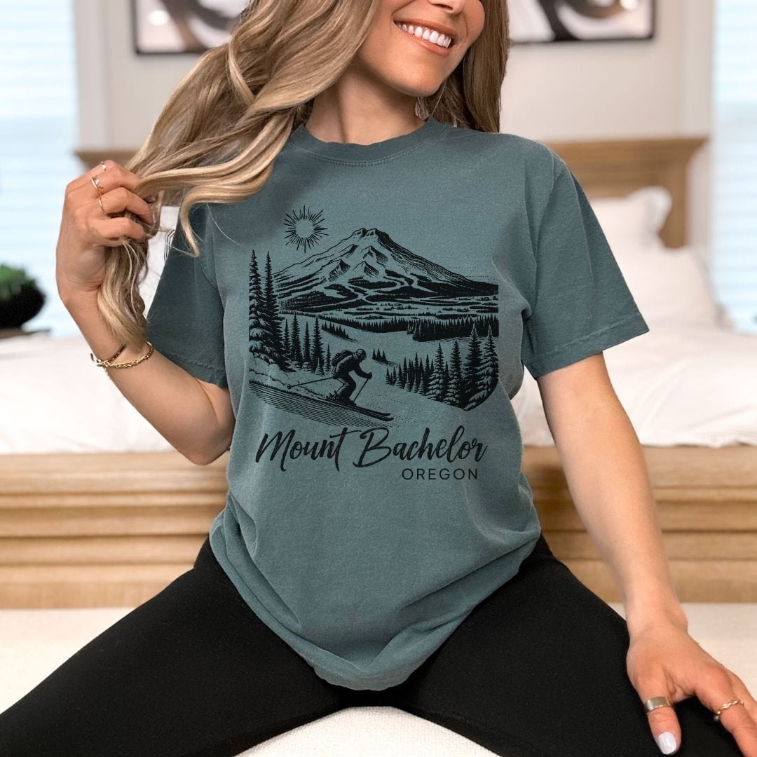 Mt Bachelor Oregon, Vintage Style Tee