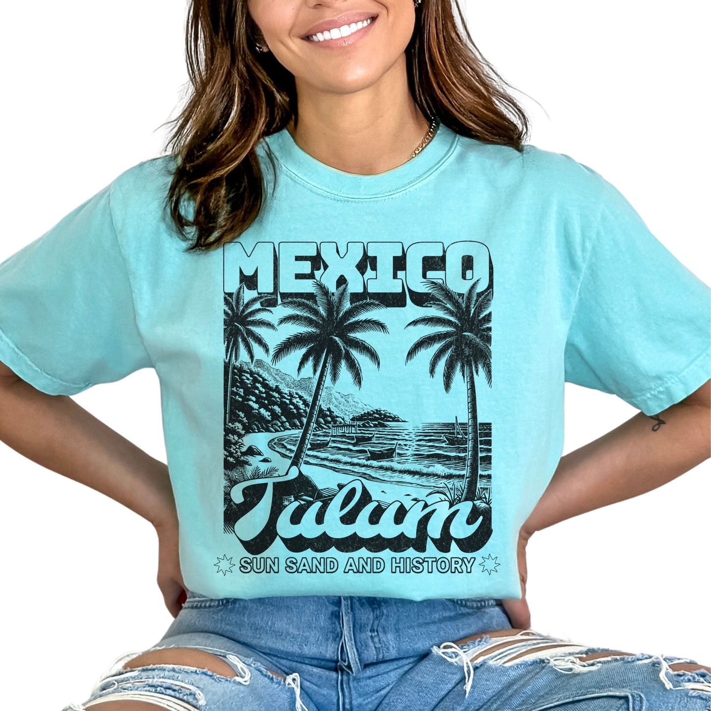 Tulum Mexico, Vintage Style Tee