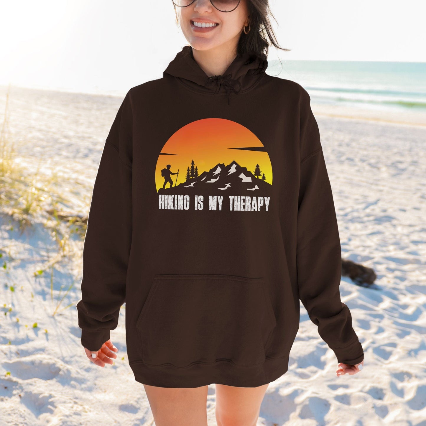 Hiking Is My Therapy, Softstyle Hoodie