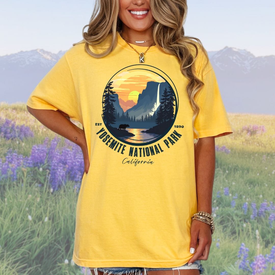 Yosemite California, NP Vintage Style Tee