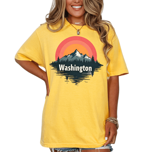 Washington Sunrise, Vintage Style Tee