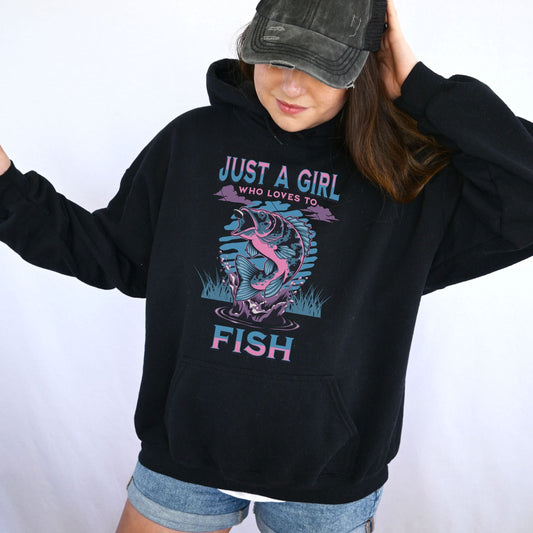 Just A Girl Who Loves To Fish Hoodie