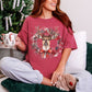 Christmas Reindeer Wreath - Vintage Style Tee