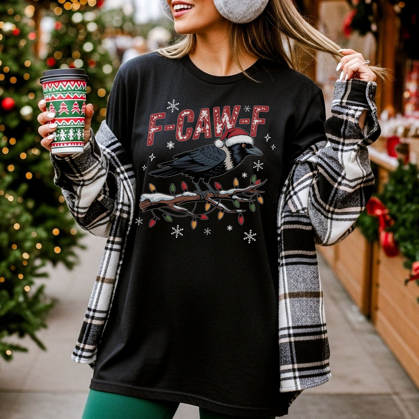 F-CAW-F Festive Crow - Softstyle Tee
