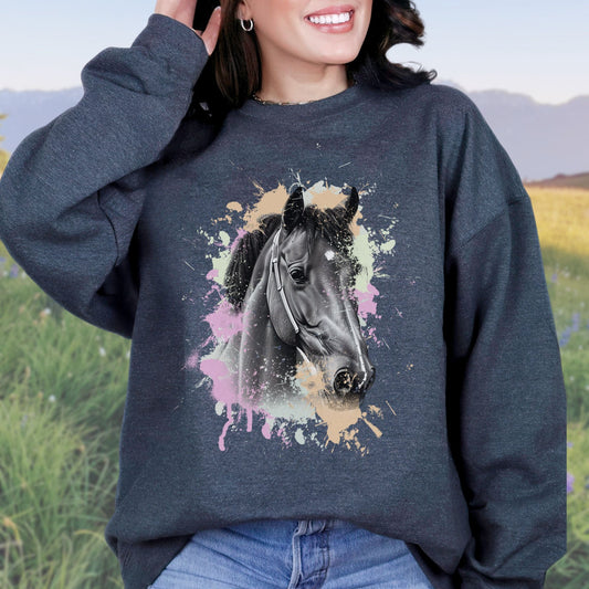 Watercolor Horse Softstyle Sweatshirt