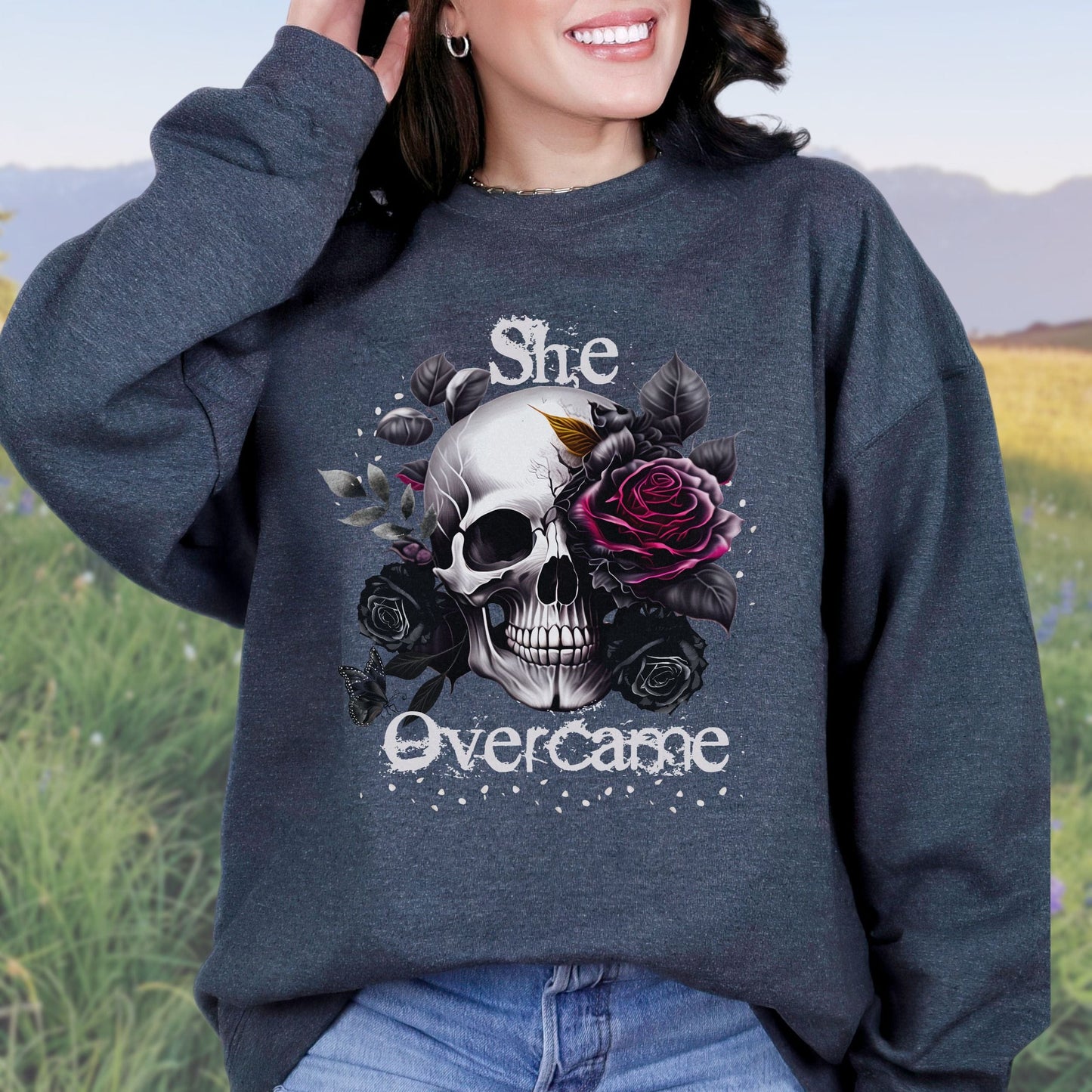 She Overcame, Softstyle Sweatshirt