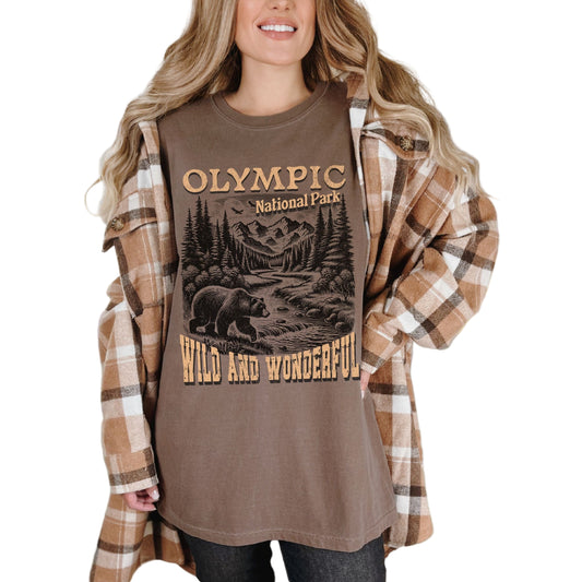 Olympic National Park, Vintage Style Tee