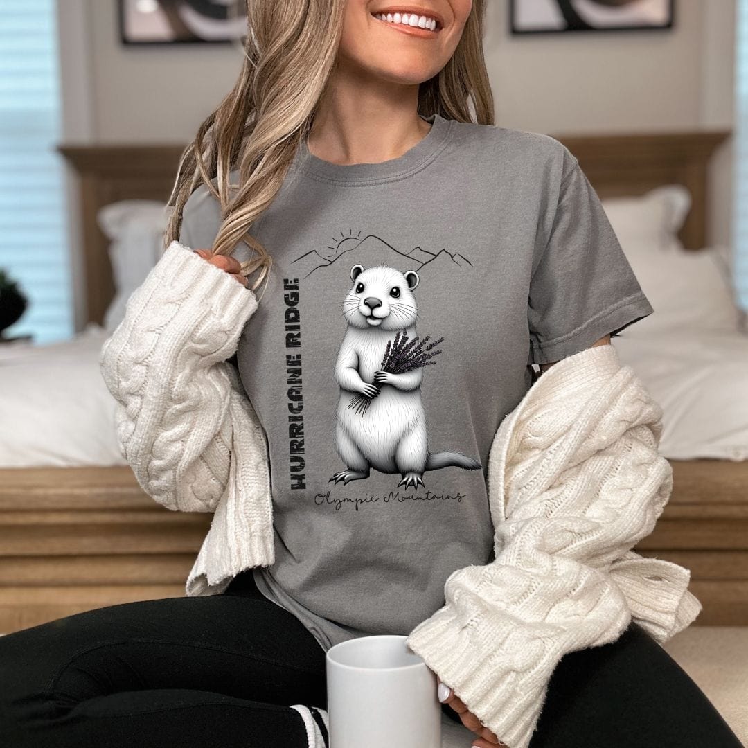 Hurricane Ridge Marmot, Vintage Style Tee