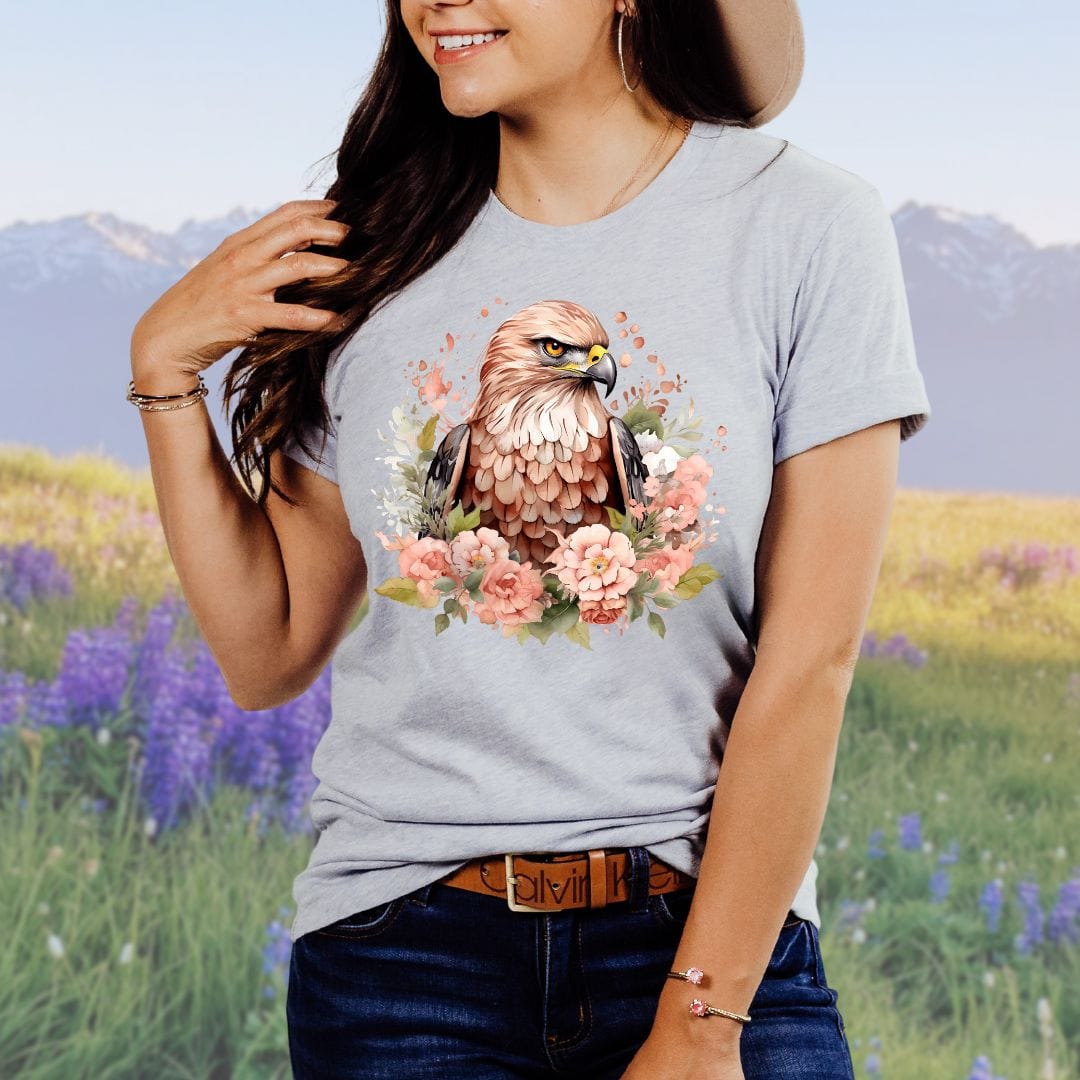Pink Floral Hawk, Softsyle Tee