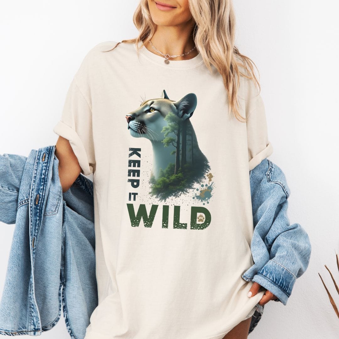 Forest Cougar Keep it Wild, Vintage Style Tee