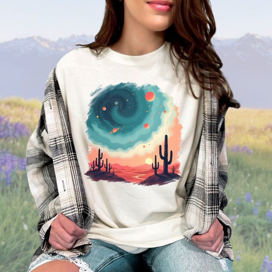 Galactic Oasis, Vintage Style Tee