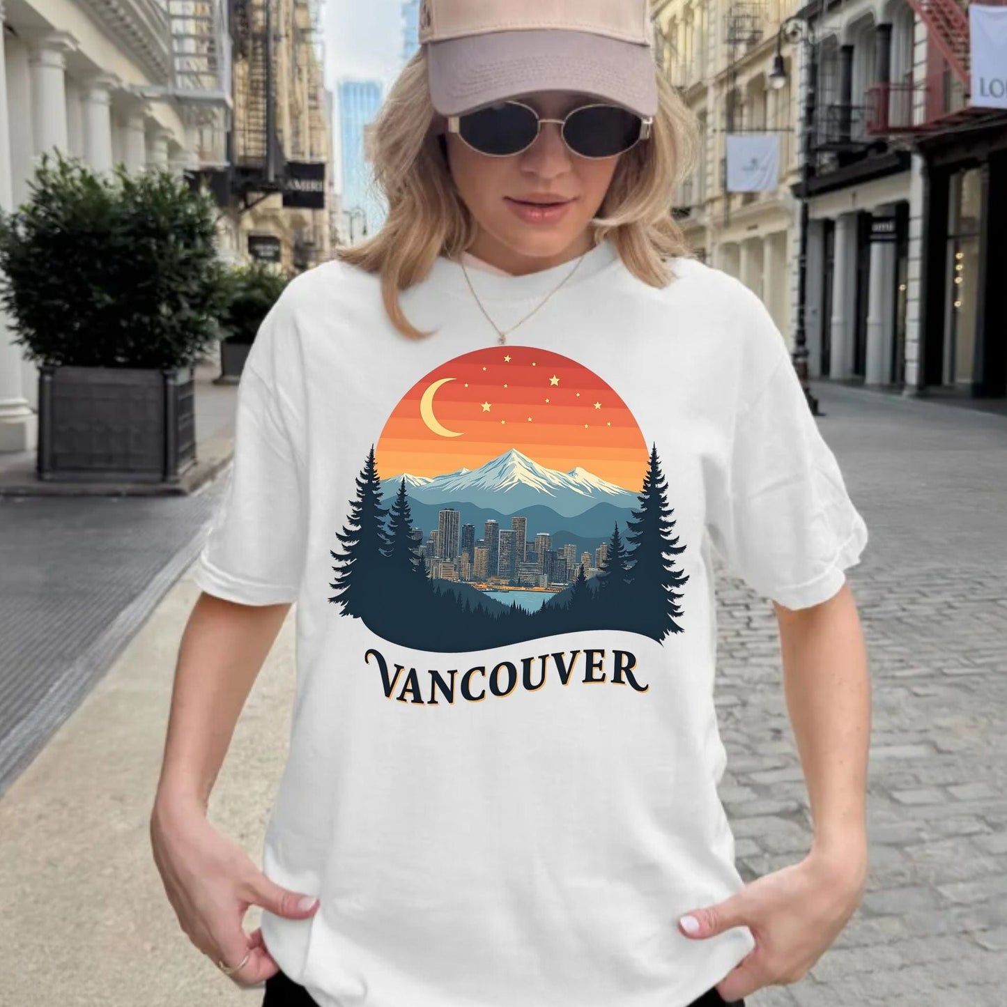 Mountain Glow Vancouver, Vintage Style Tee