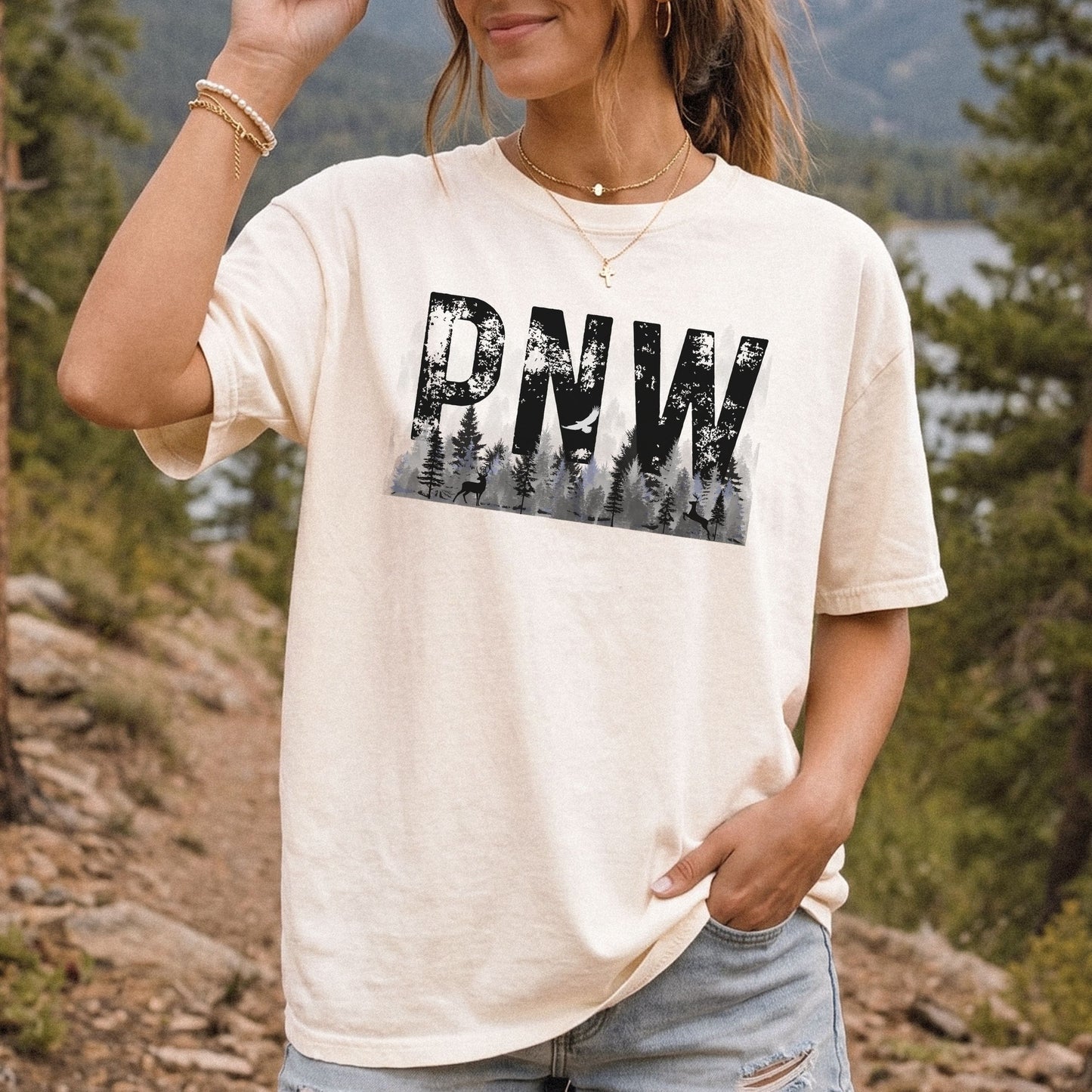 PNW Wildlife Shirt | Pacific Northwest Distressed Graphic Tee