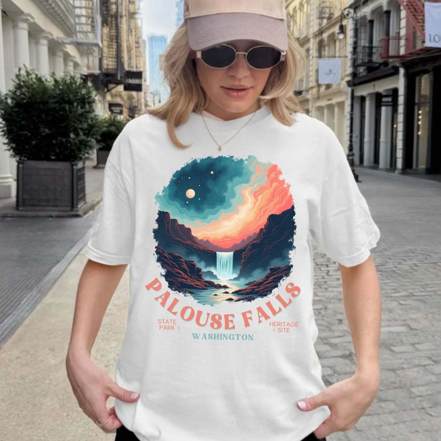 Cosmic Palouse Falls, Vintage Style Tee