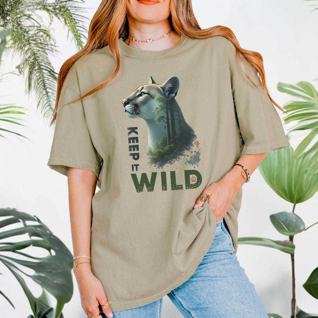 Forest Cougar Keep it Wild, Vintage Style Tee