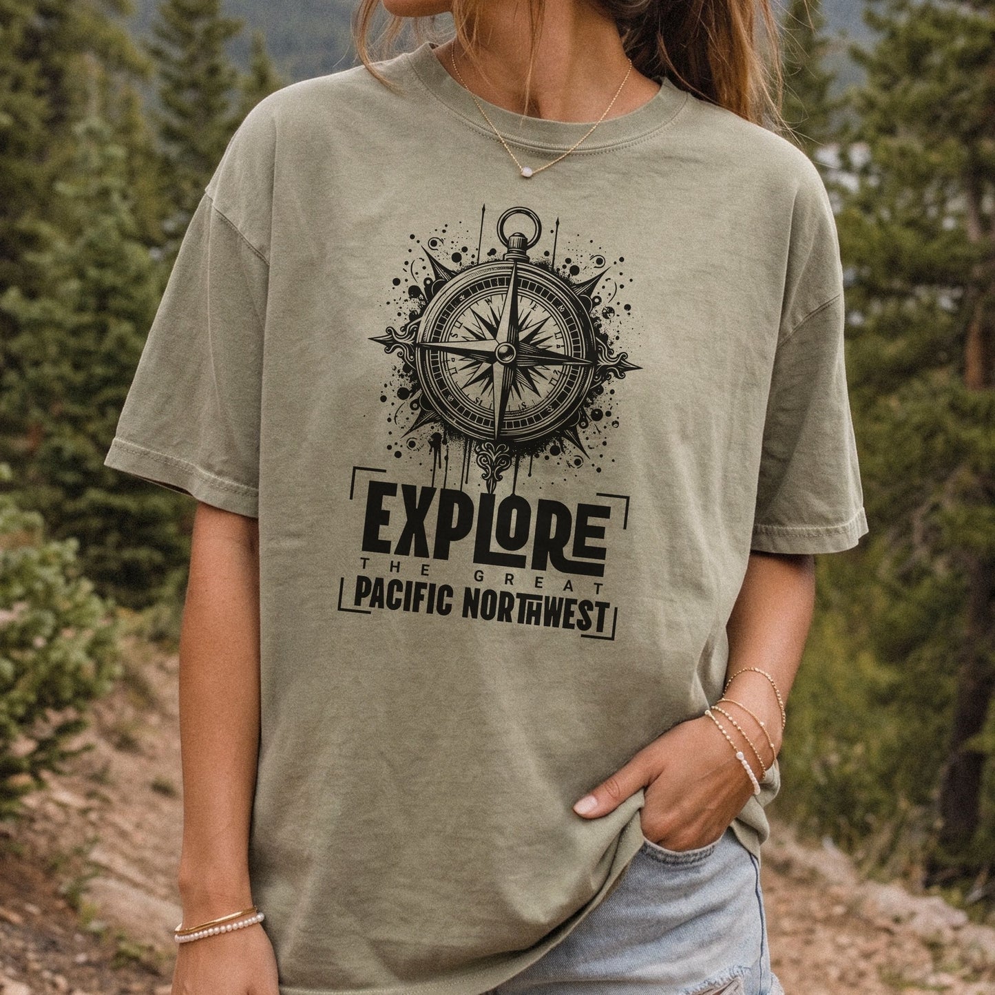 Explore Pacific Northwest Shirt | Outdoorsy Hiking Graphic Tee