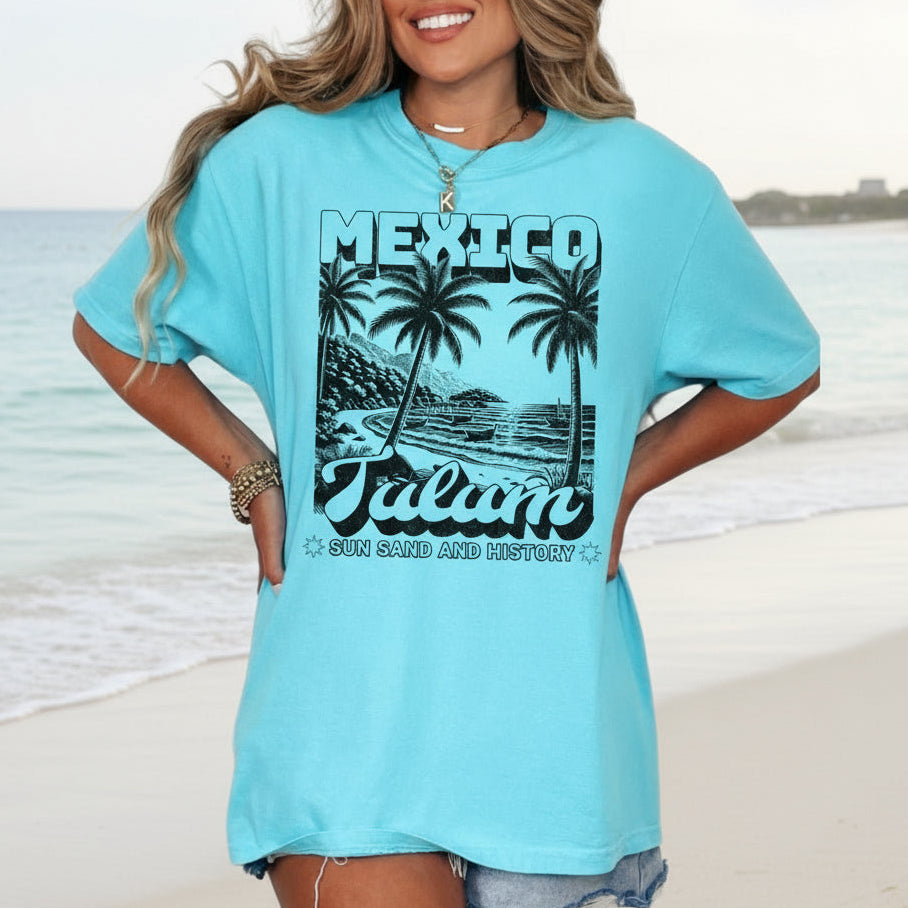 Tulum Mexico, Vintage Style Tee