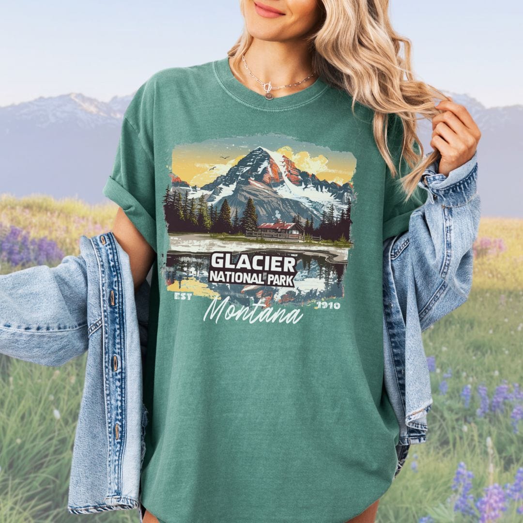 Glacier, Montana NP Vintage Style Tee
