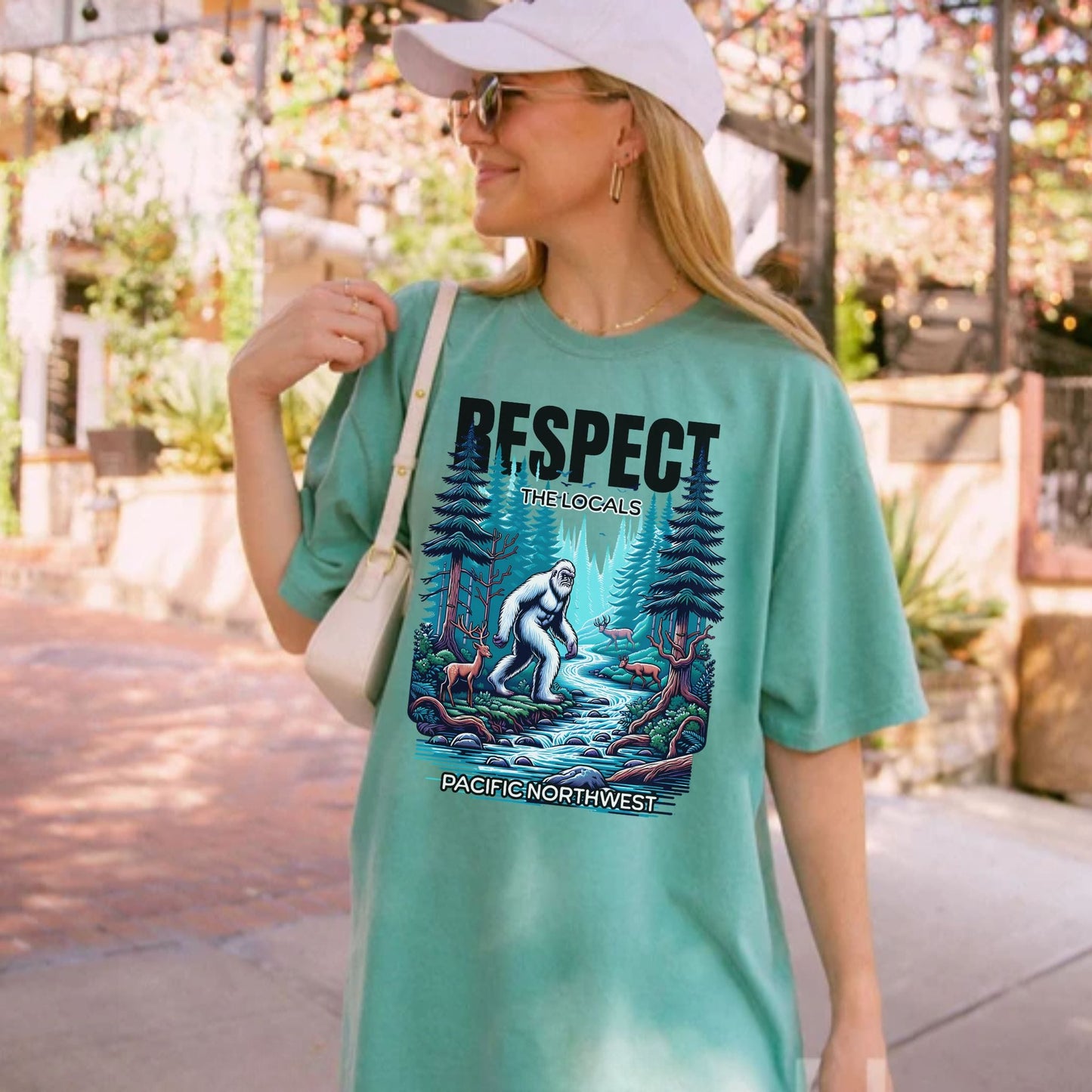 PNW Respect the Locals Sasquatch Vintage Style Tee