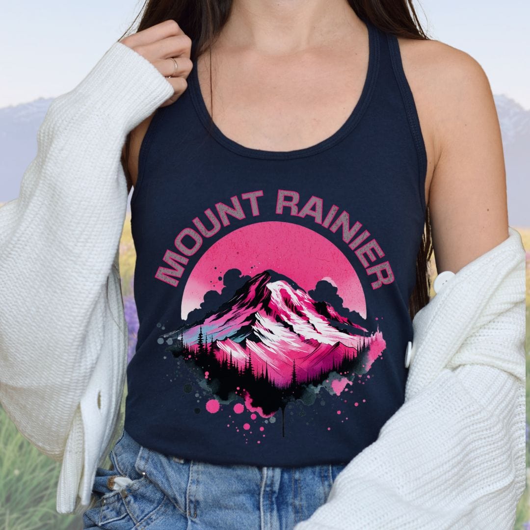 Mount Rainier Watercolor Tank Top