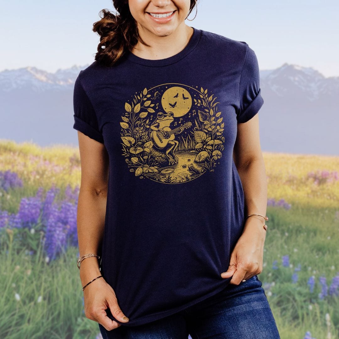 Frog Playing Guitar, Softsyle Tee