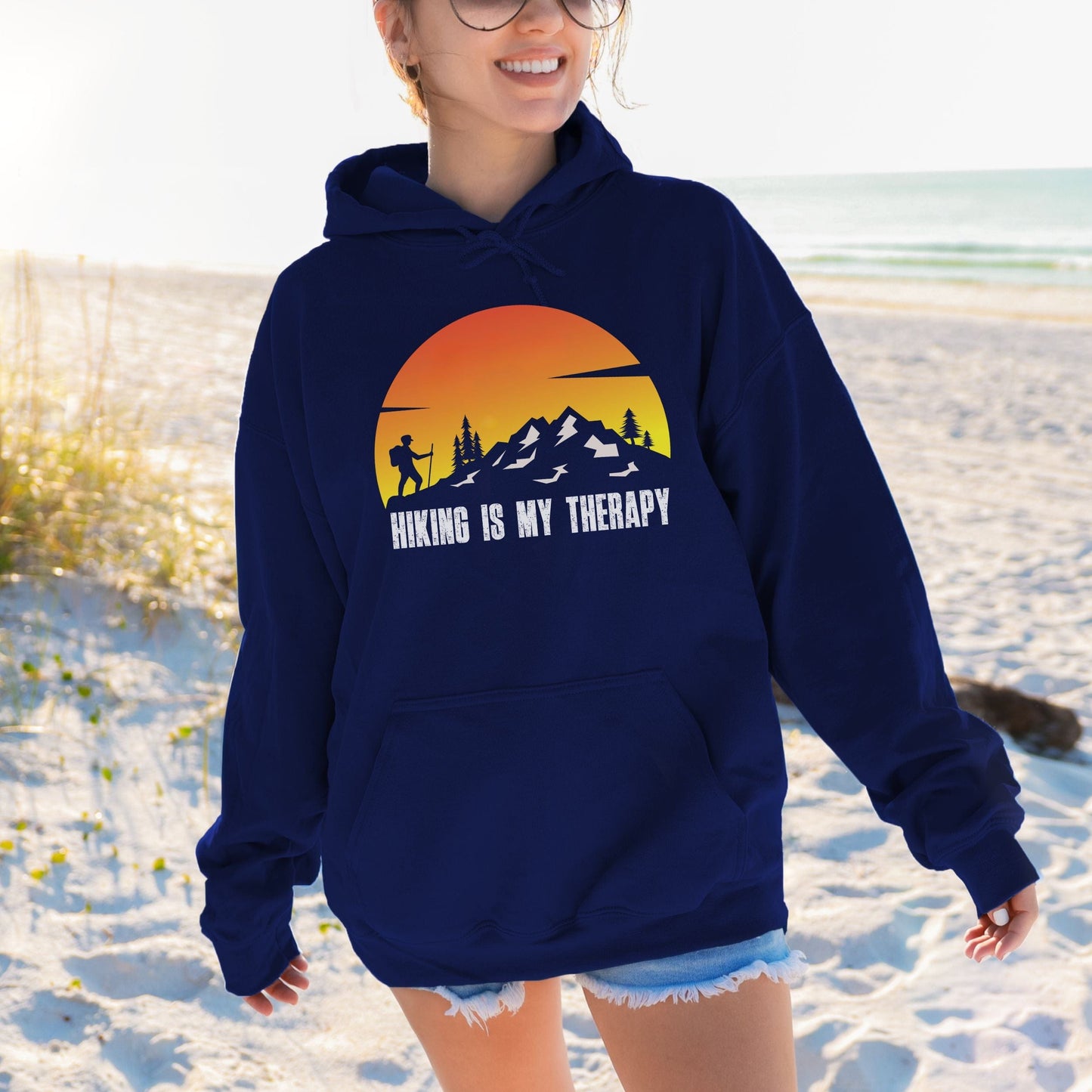 Hiking Is My Therapy, Softstyle Hoodie
