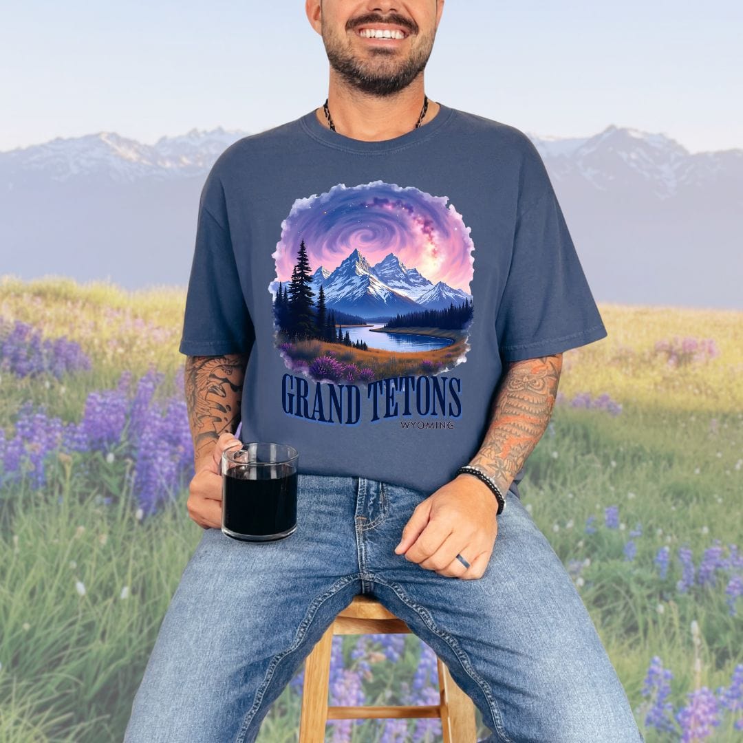 Cosmic Grand Tetons, Vintage Style Tee