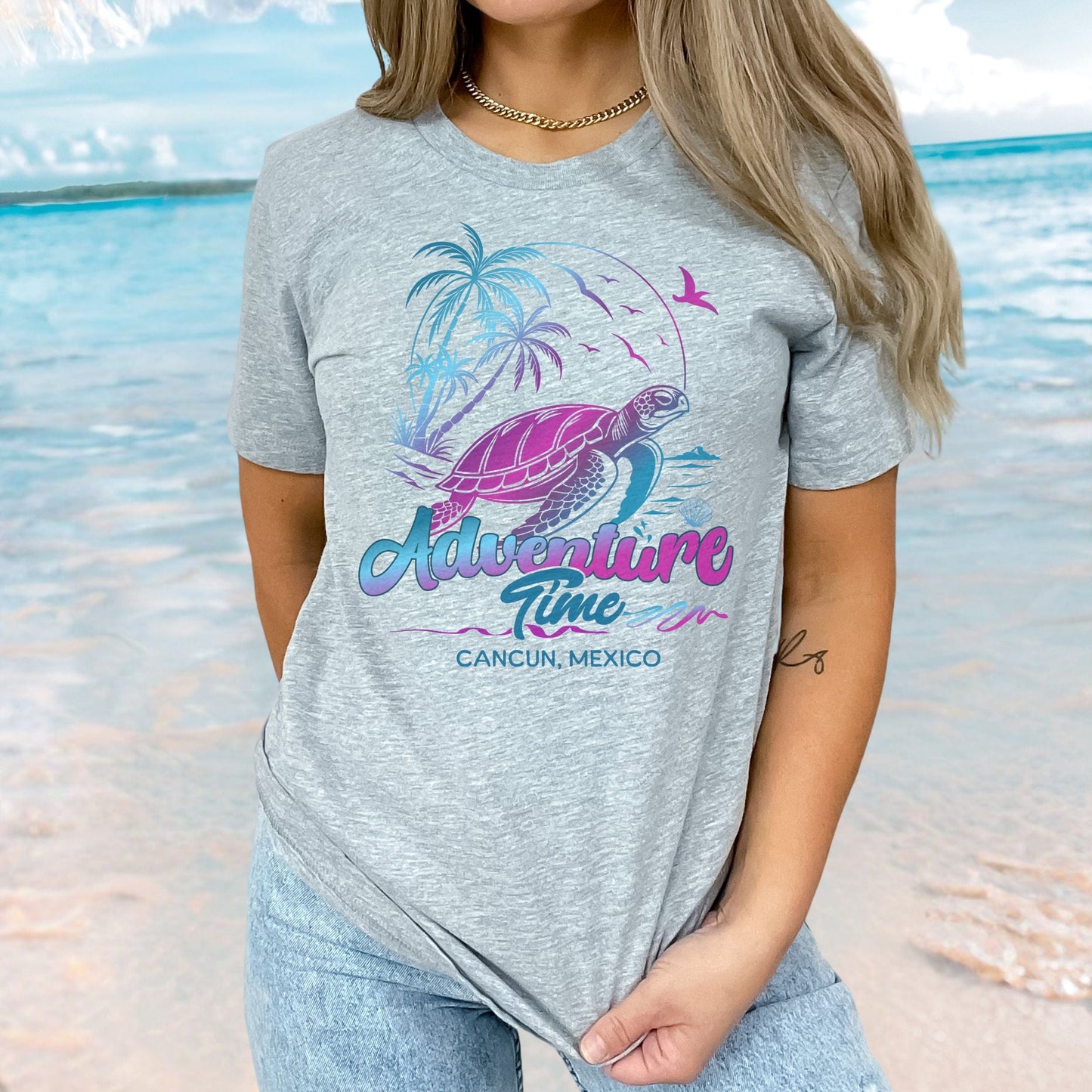 Cancun Adventure Time, Softsyle Tee
