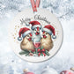 Toast to the Chickens, Christmas Metal Ornament