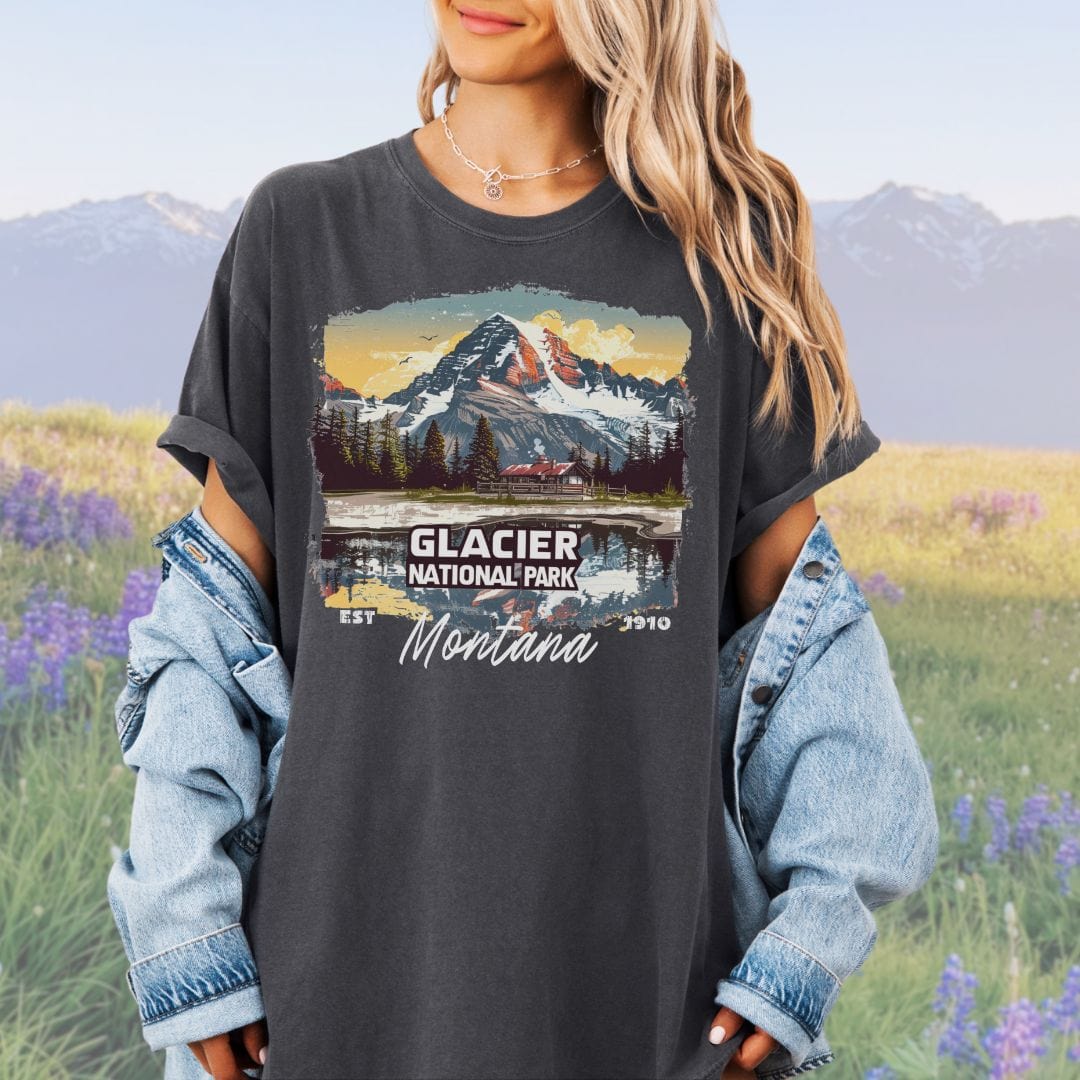 Glacier, Montana NP Vintage Style Tee