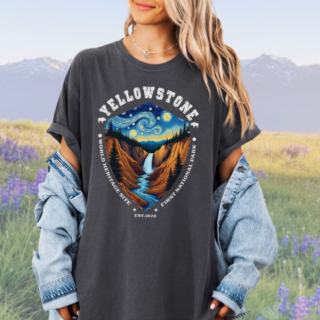 Starry Night Yellowstone, Vintage Style Tee