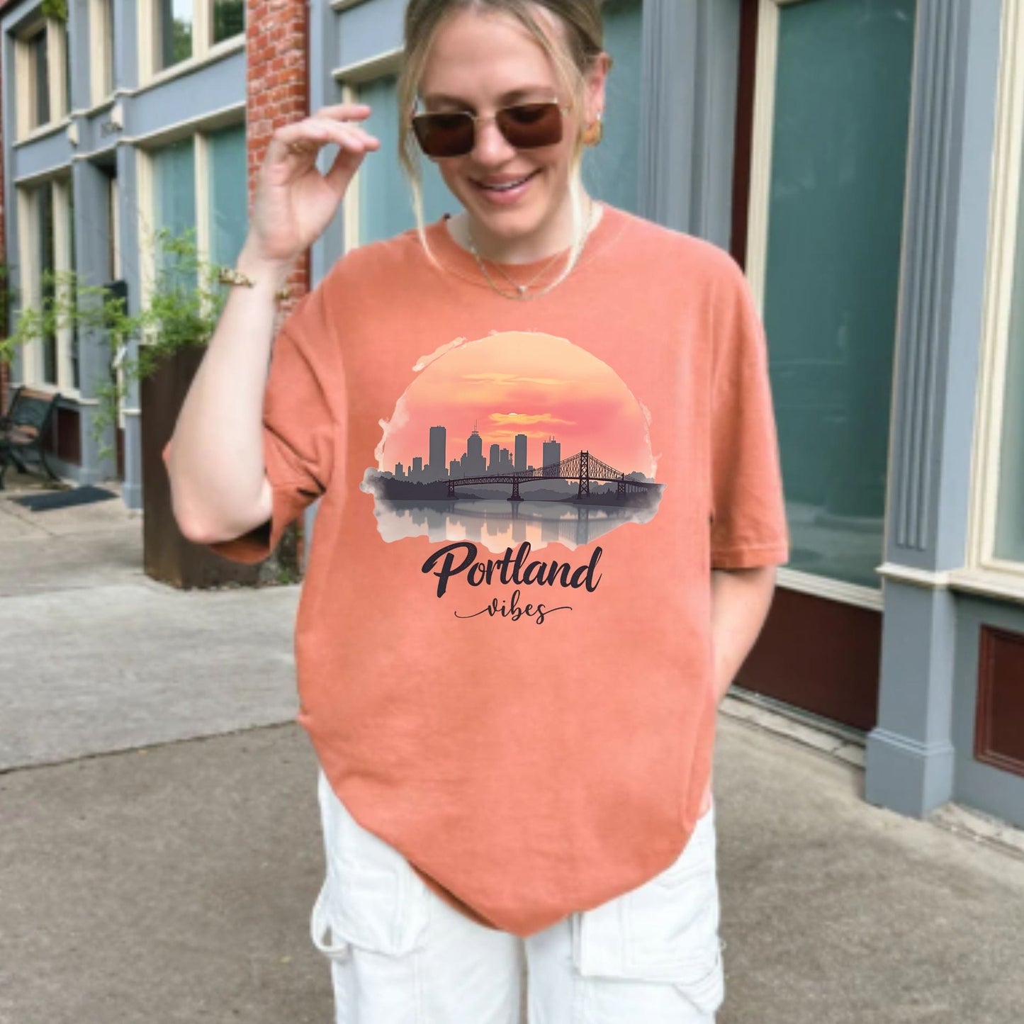 Portland Oregon Sunset Shirt | Comfort Colors Skyline City