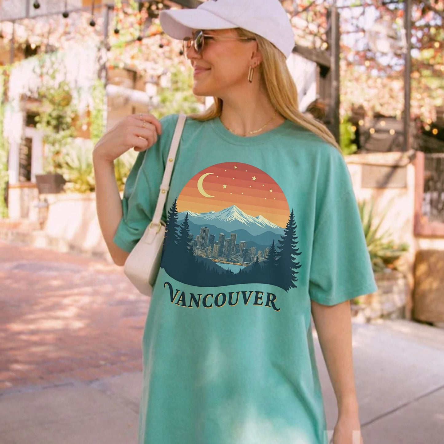 Retro Vancouver BC Skyline Graphic Tee | Comfort Colors Vintage Shirt