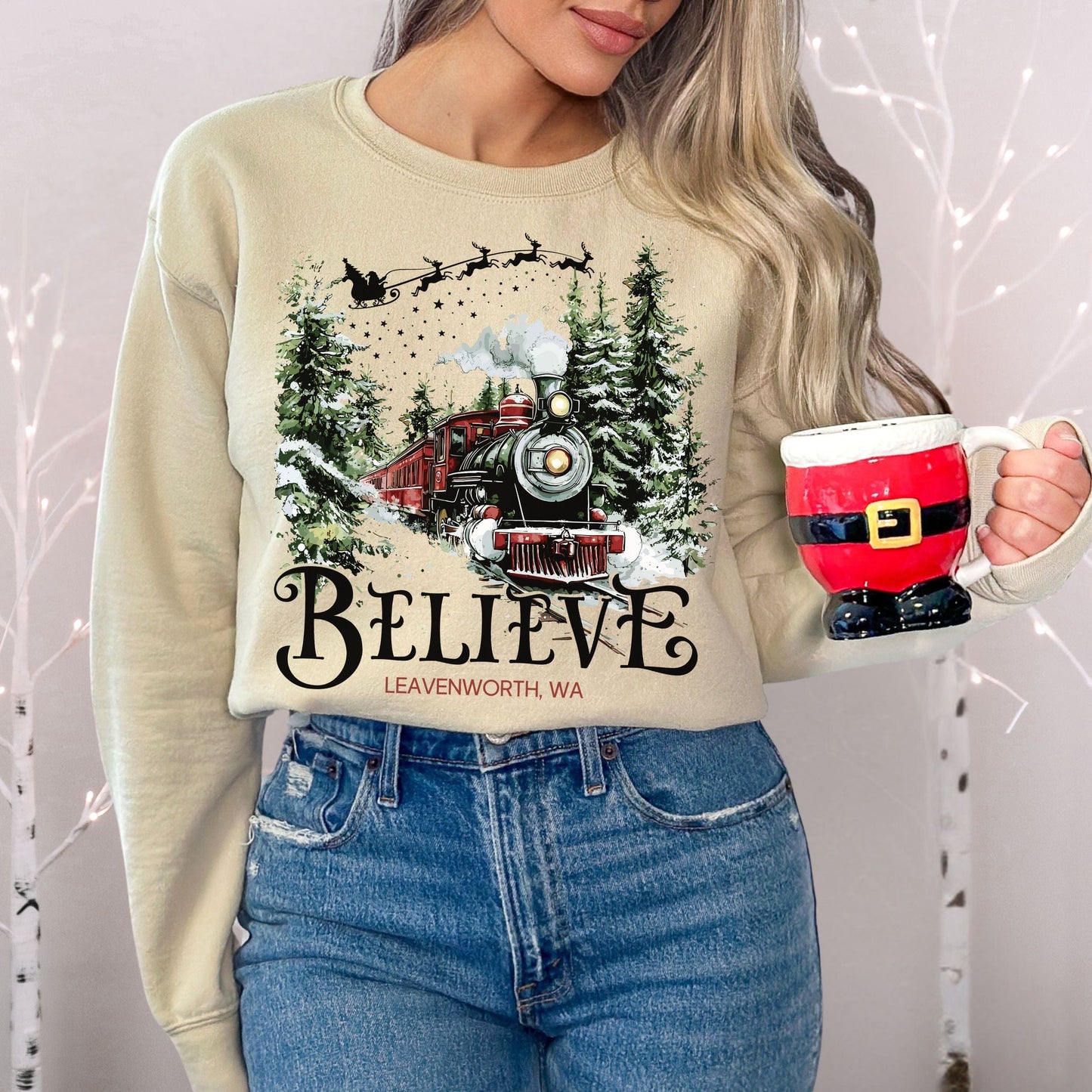 Leavenworth, Washington Christmas Softstyle Sweatshirt