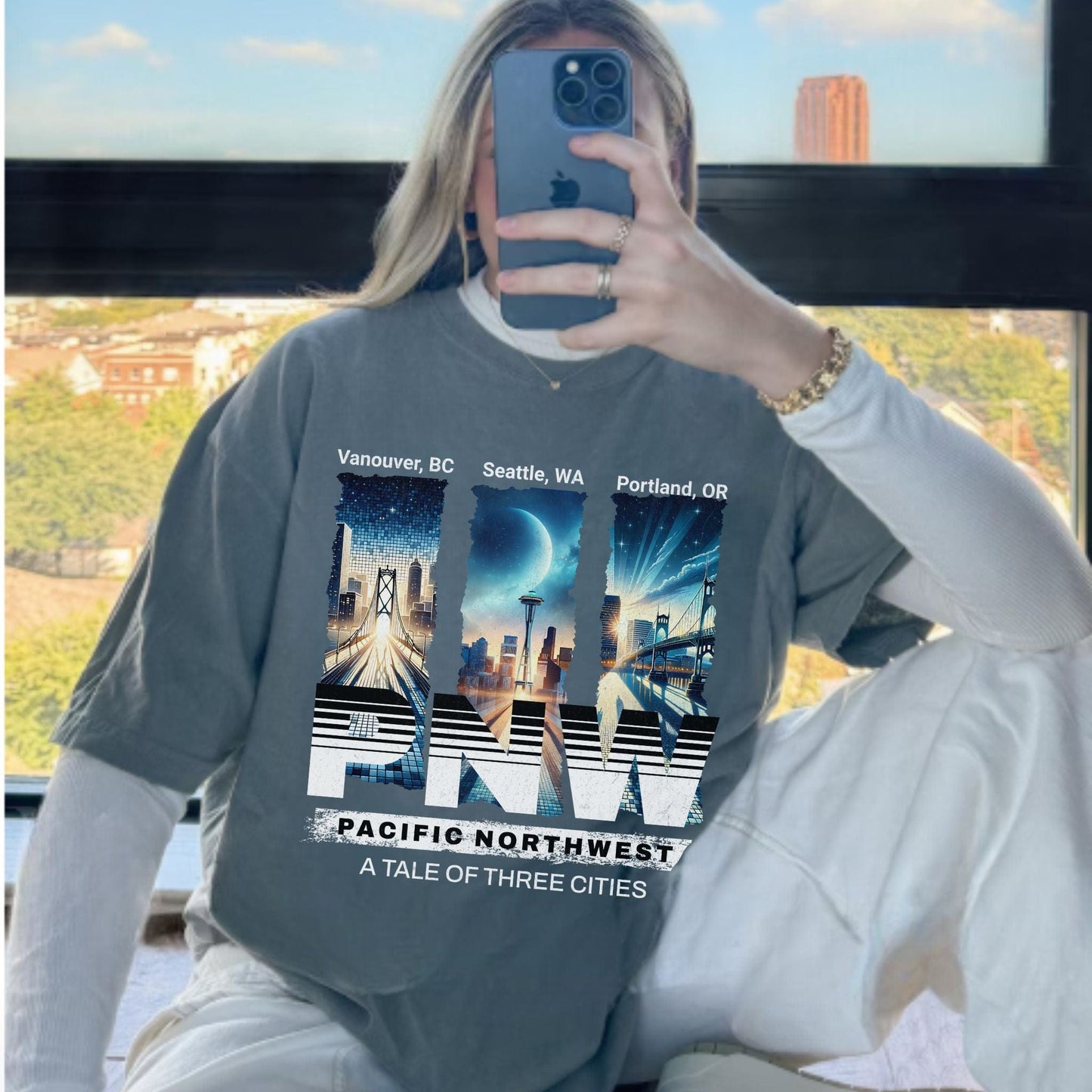 PNW Streetwear Tale of Three Cities Vintage Style Tee