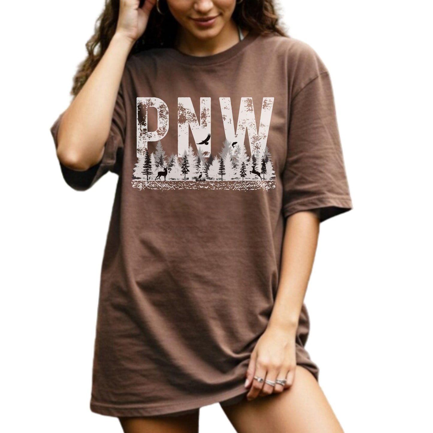 PNW Grunge Letters Vintage Style Tee