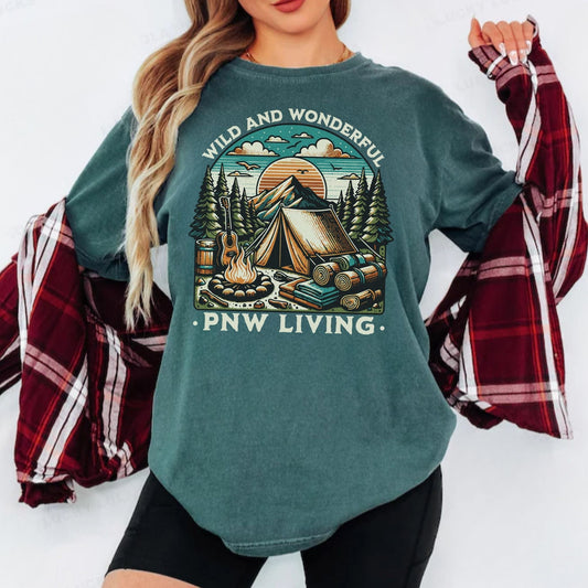 PNW Living, Camp Lovers, Vintage Style Tee