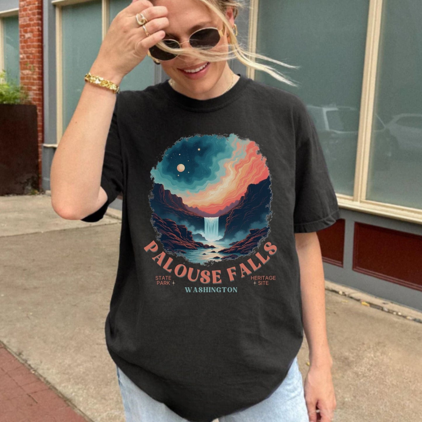 Cosmic Palouse Falls, Vintage Style Tee