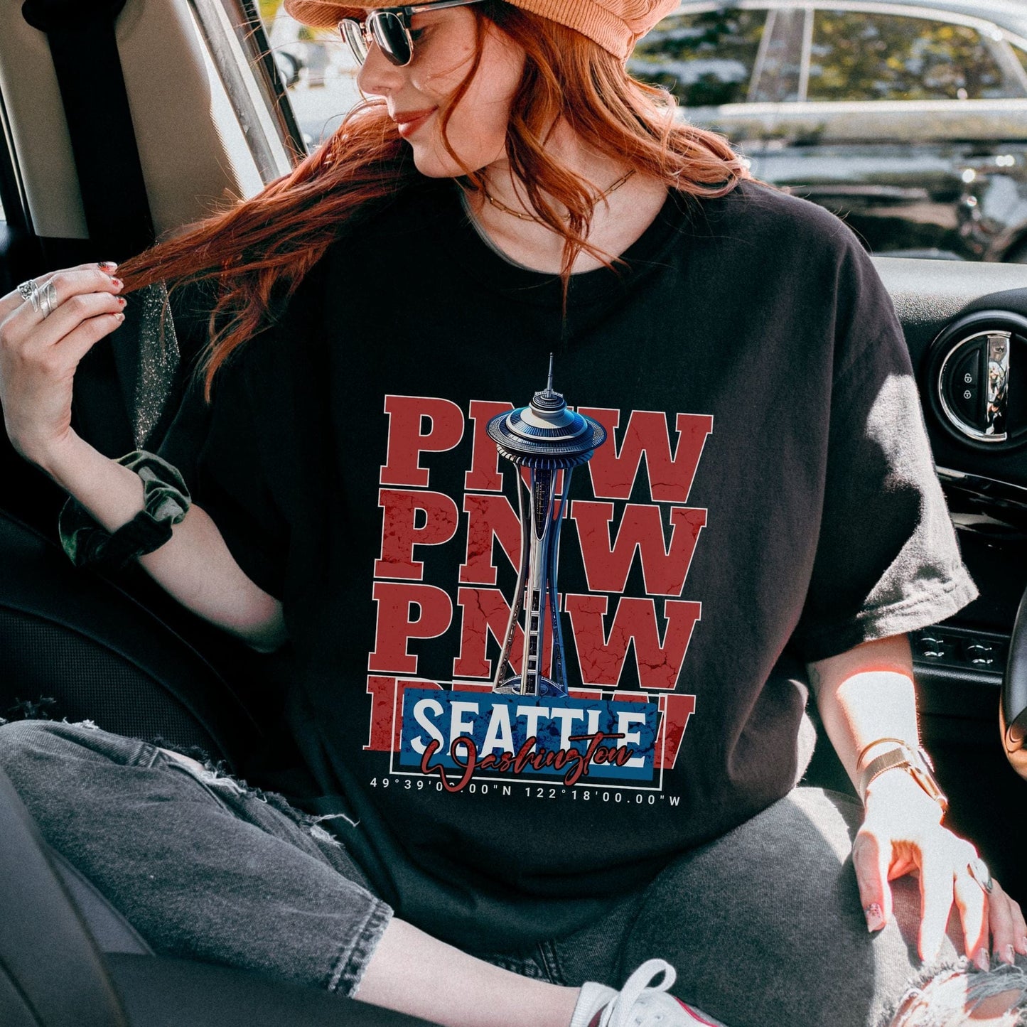 Seattle Space Needle, PNW Vintage Style Tee