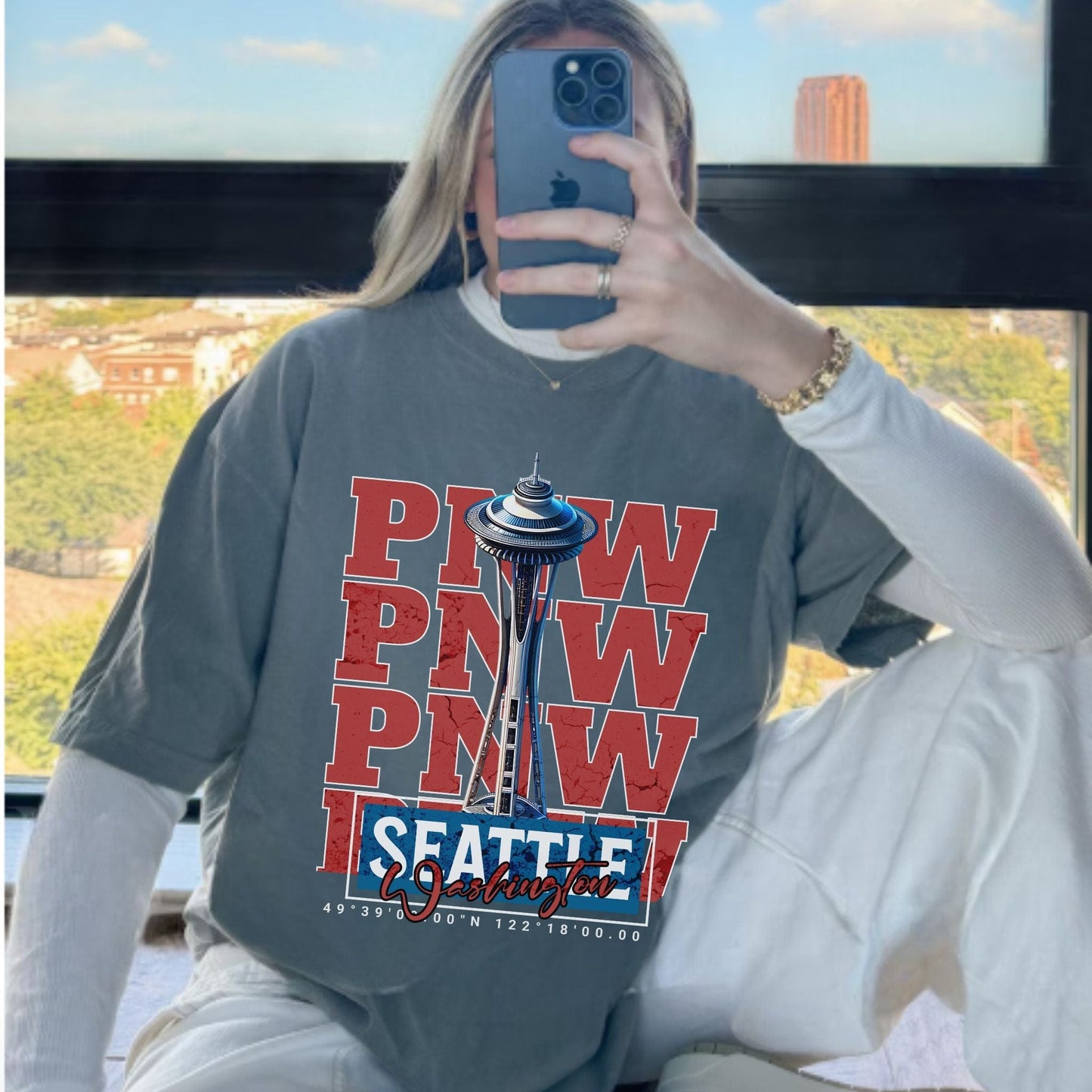 Seattle Space Needle, PNW Vintage Style Tee