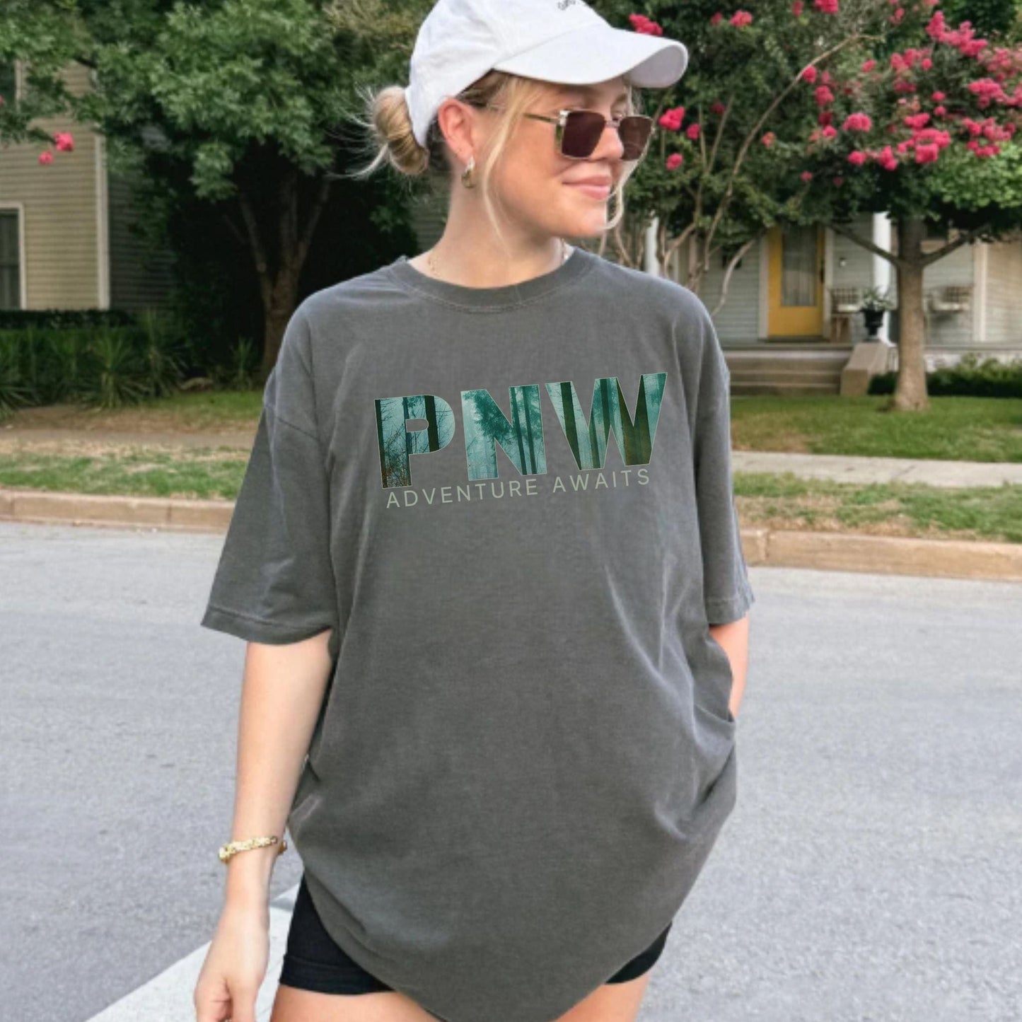 PNW Adventure Awaits, Vintage Style Tee