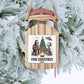 PNW Christmas, Bigfoot and Alien Campfire Sled Ornament